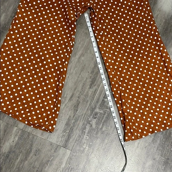 FAITHFULL The Brand Amber Linen Polka Dot Size 8 Wide Leg Pants Pockets - Picture 5 of 9